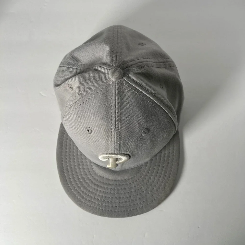New Era Philadelphia Phillies MLB Baseball Cap Gray‎ Fitted 59FIFTY Size 7 1/4